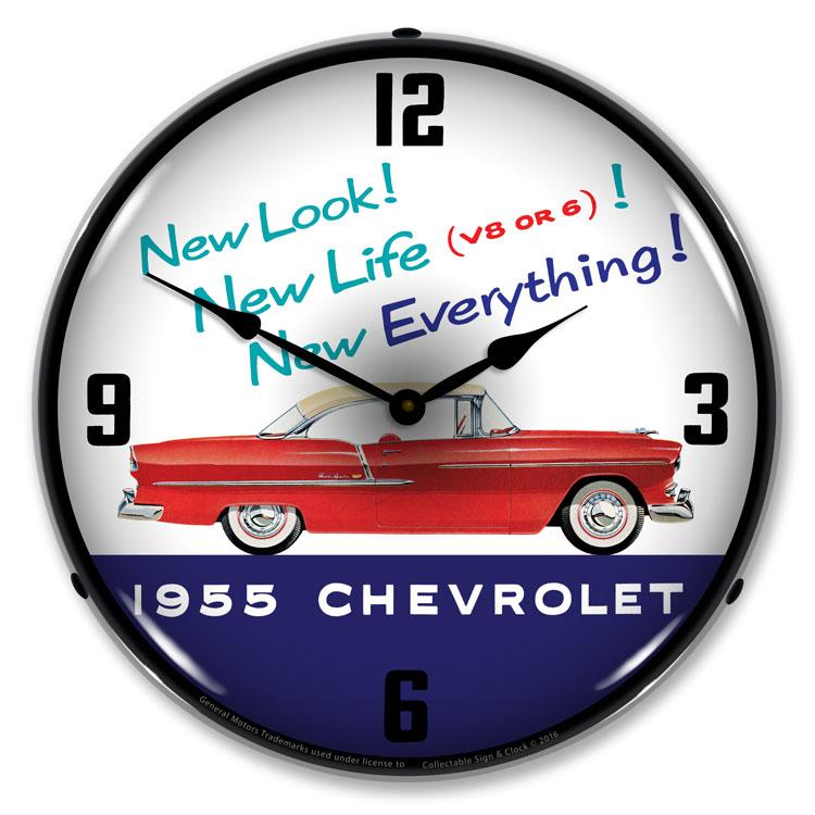 1955 Chevrolet New Look LED Clock-LED Clocks-Grease Monkey Garage