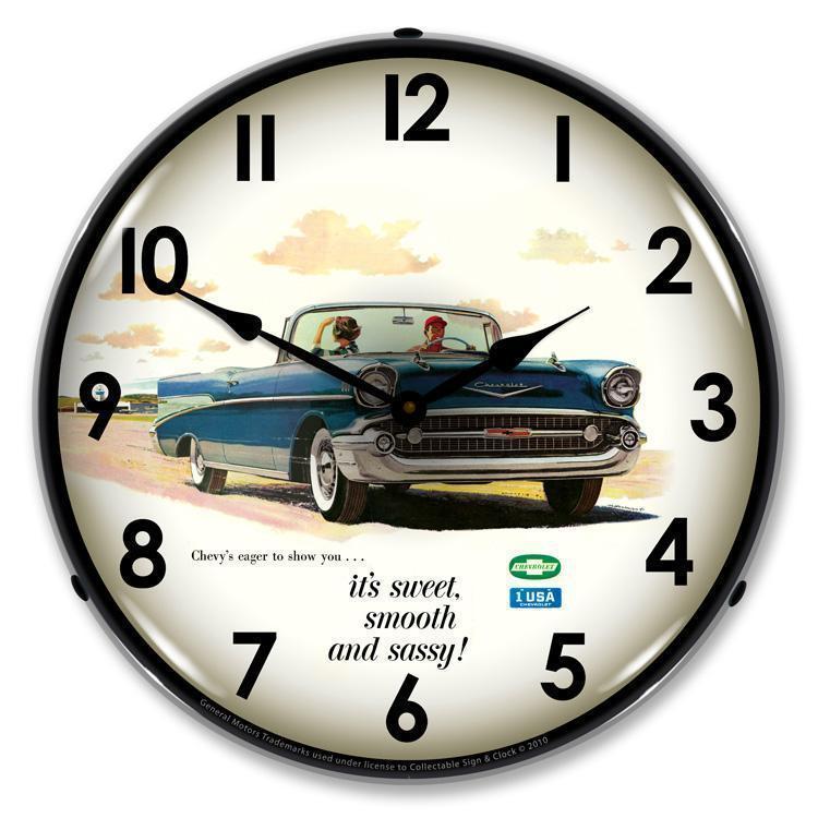 1957 Bel Air Convertible Backlit LED Clock-LED Clocks-Grease Monkey Garage