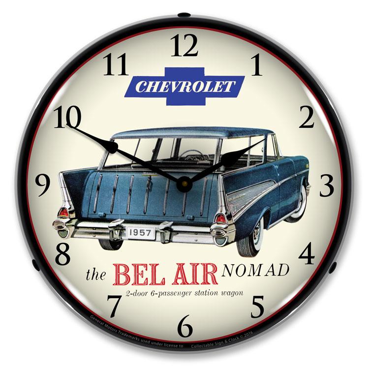 1957 Chevrolet Bel Air Nomad LED Clock-LED Clocks-Grease Monkey Garage