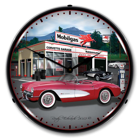 1957 Corvette LED Clock-LED Clocks-Grease Monkey Garage
