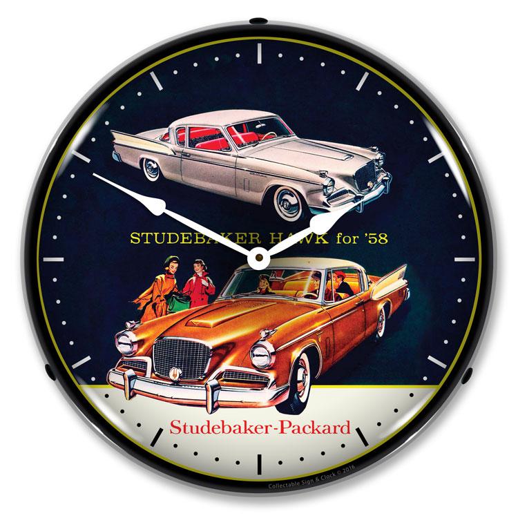 1958 Studebaker Hawk LED Clock-LED Clocks-Grease Monkey Garage