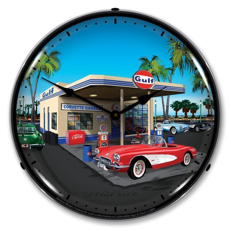 1959 Corvette Backlit LED Clock-LED Clocks-Grease Monkey Garage