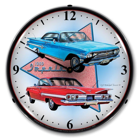 1960 Impala Backlit LED Clock-LED Clocks-Grease Monkey Garage