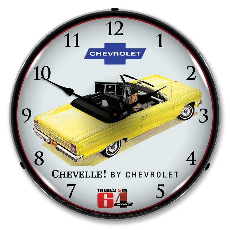 1964 Chevelle Convertible LED Clock-LED Clocks-Grease Monkey Garage