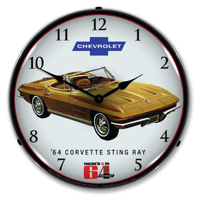 1964 Corvette Sting Ray LED Clock-LED Clocks-Grease Monkey Garage