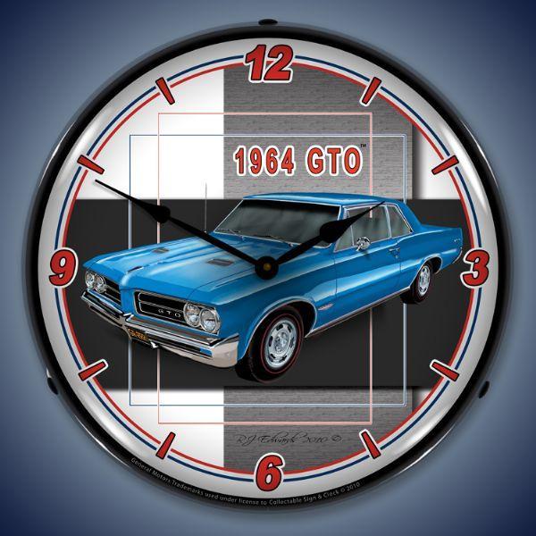 1964 GTO Backlit LED Clock-LED Clocks-Grease Monkey Garage