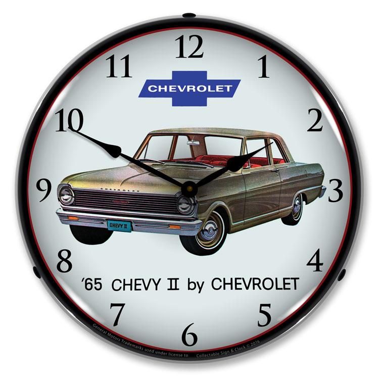1965 Chevy II Nova LED Clock-LED Clocks-Grease Monkey Garage
