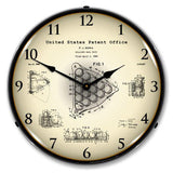 1966 Billiards Ball Rack Patent Backlit LED Clock-LED Clocks-Grease Monkey Garage