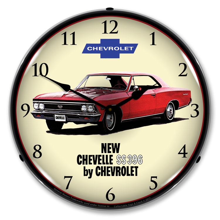 1966 Chevelle SS 396 LED Clock-LED Clocks-Grease Monkey Garage