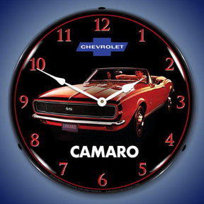 1967 Camaro Convertible Backlit LED Clock-LED Clocks-Grease Monkey Garage