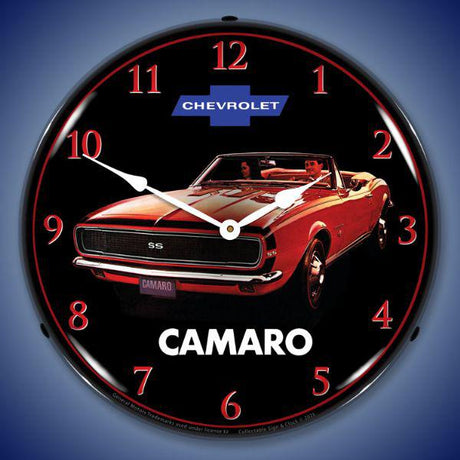 1967 Camaro Convertible Backlit LED Clock-LED Clocks-Grease Monkey Garage