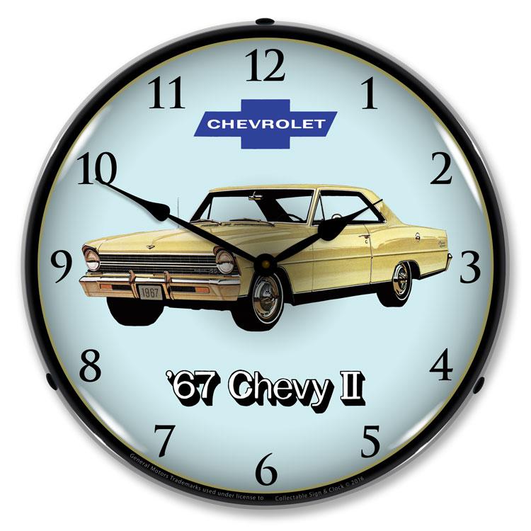 1967 Chevy II Nova Super Sport LED Clock-LED Clocks-Grease Monkey Garage