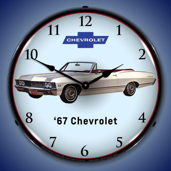 1967 Impala Convertible Backlit LED Clock-LED Clocks-Grease Monkey Garage
