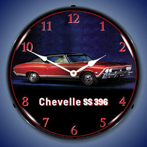 1968 Chevelle SS 396 Backlit LED Clock-LED Clocks-Grease Monkey Garage