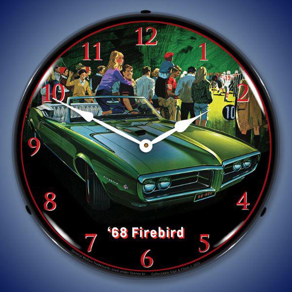 1968 Pontiac Firebird Backlit LED Clock-LED Clocks-Grease Monkey Garage