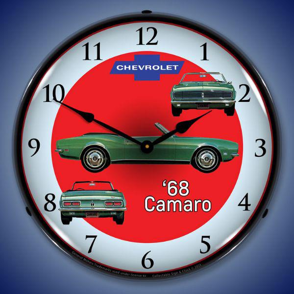 1968 RS Camaro Backlit LED Clock-LED Clocks-Grease Monkey Garage