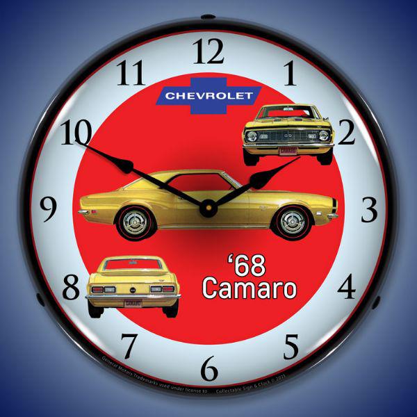 1968 SS Camaro Backlit LED Clock-LED Clocks-Grease Monkey Garage