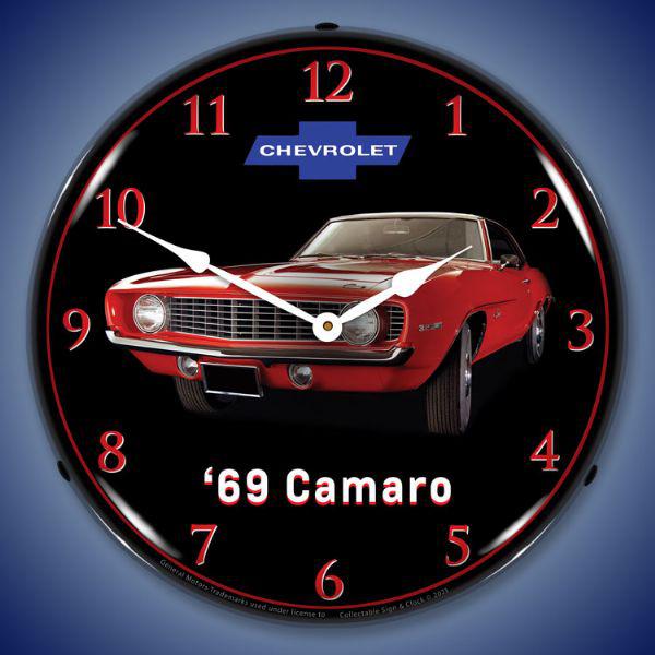1969 Camaro Backlit LED Clock-LED Clocks-Grease Monkey Garage