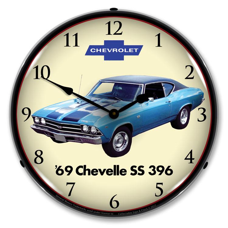 1969 Chevelle SS 396 LED Clock-LED Clocks-Grease Monkey Garage