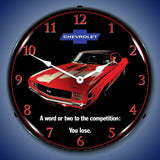 1969 RS SS Camaro Backlit LED Clock-LED Clocks-Grease Monkey Garage
