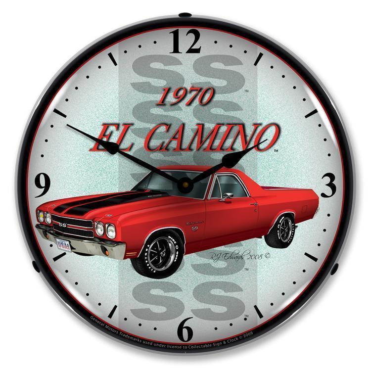 1970 El Camino Backlit LED Clock-LED Clocks-Grease Monkey Garage