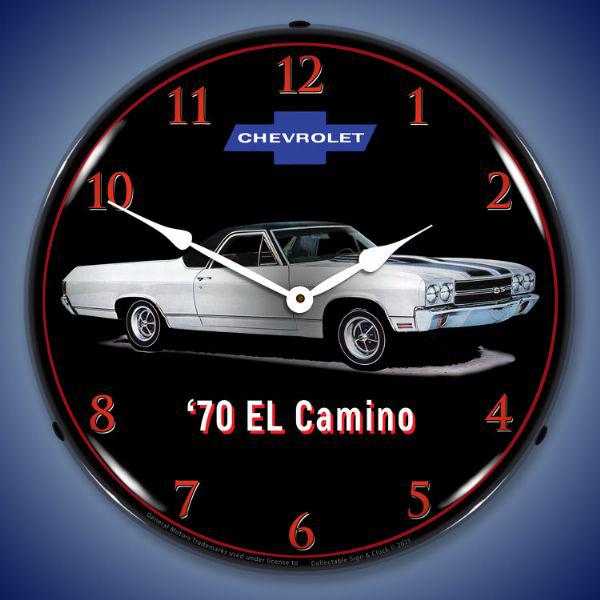 1970 El Camino SS 396 Backlit LED Clock-LED Clocks-Grease Monkey Garage