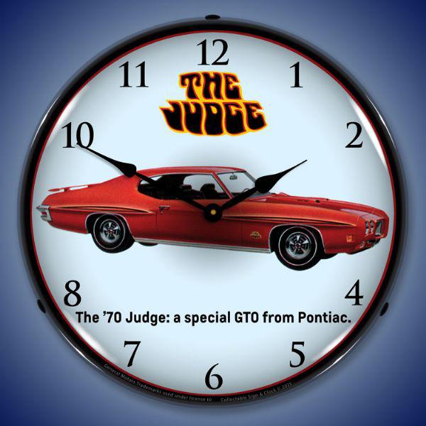 1970 GTO Judge Backlit LED Clock-LED Clocks-Grease Monkey Garage