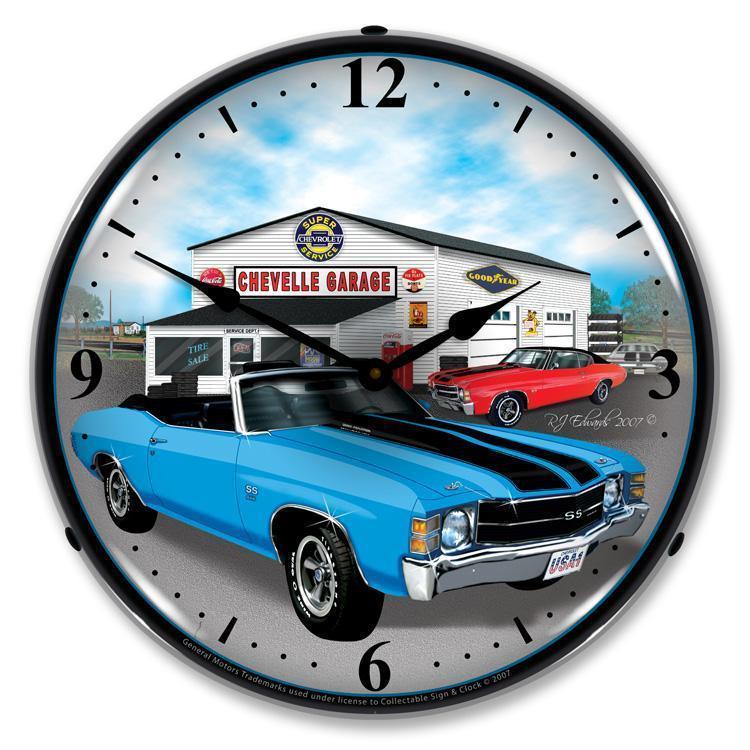 1971 Chevelle Backlit LED Clock-LED Clocks-Grease Monkey Garage