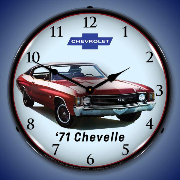 1971 Chevelle SS Backlit LED Clock-LED Clocks-Grease Monkey Garage