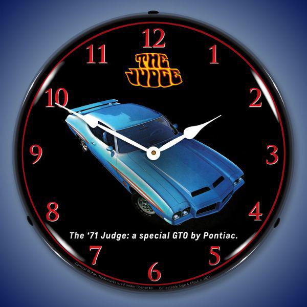 1971 GTO The Judge Backlit LED Clock-LED Clocks-Grease Monkey Garage