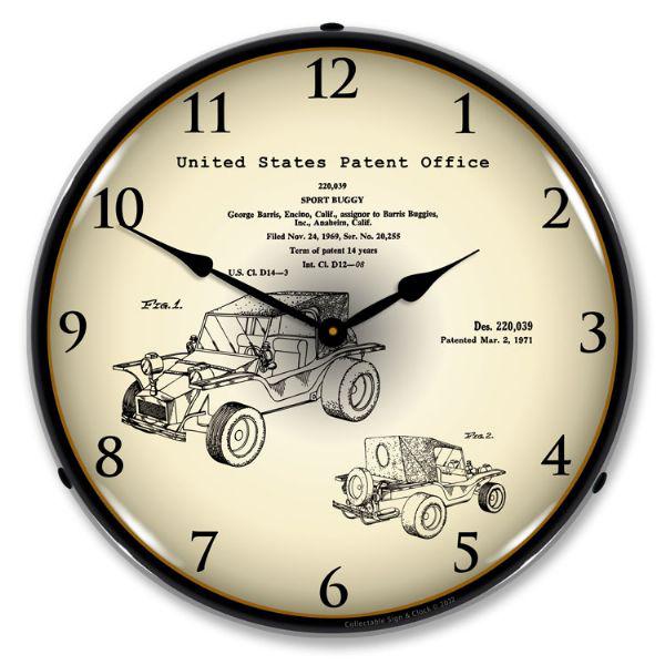 1971 George Barris Sport Buggy Patent Backlit LED Clock-LED Clocks-Grease Monkey Garage