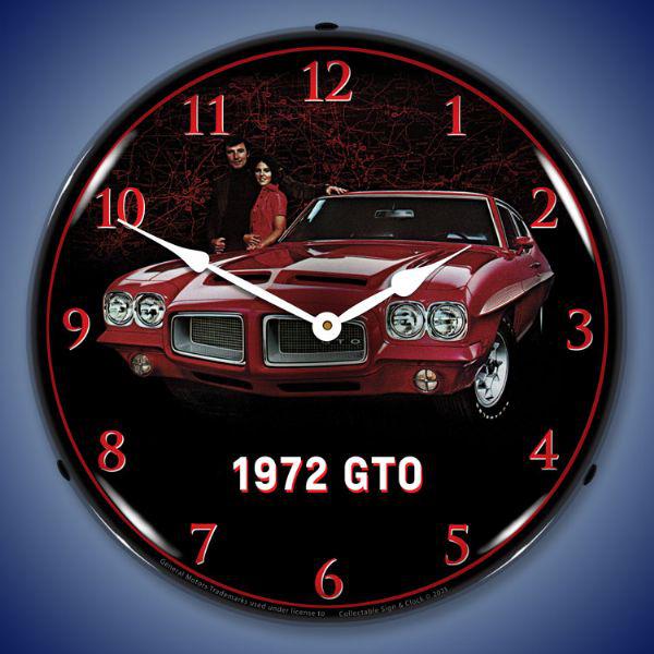 1972 GTO Backlit LED Clock-LED Clocks-Grease Monkey Garage