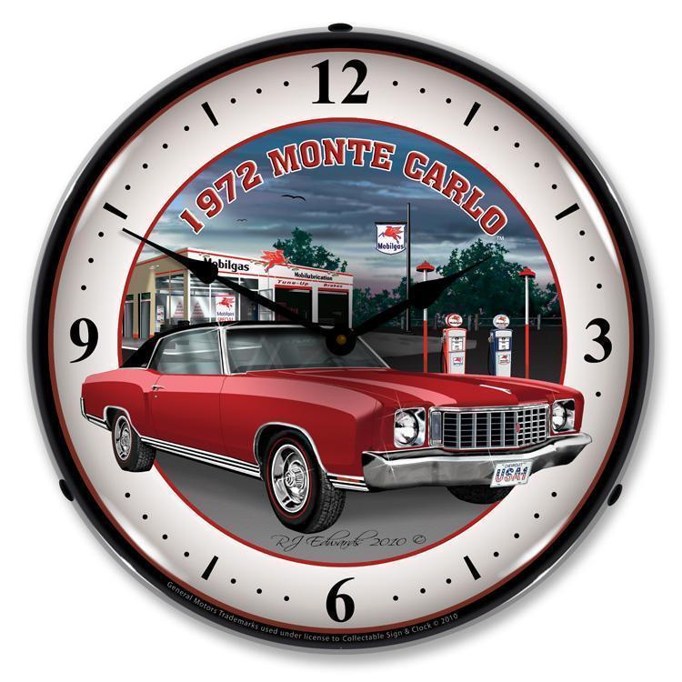 1972 Monte Carlo Backlit LED Clock-LED Clocks-Grease Monkey Garage