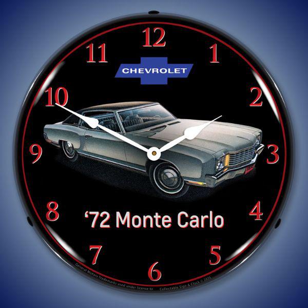 1972 Monte Carlo Backlit LED Clock-LED Clocks-Grease Monkey Garage