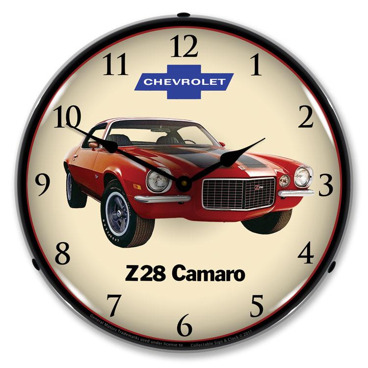 1972 Z28 Camaro LED Clock-LED Clocks-Grease Monkey Garage