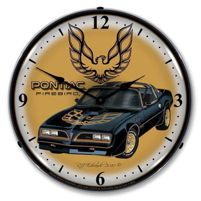1977 Pontiac Firebird Backlit LED Clock-LED Clocks-Grease Monkey Garage
