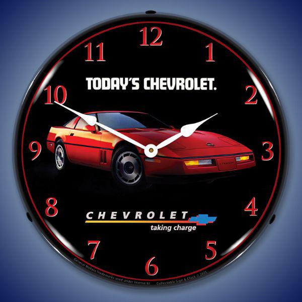 1984 Corvette Backlit LED Clock-LED Clocks-Grease Monkey Garage