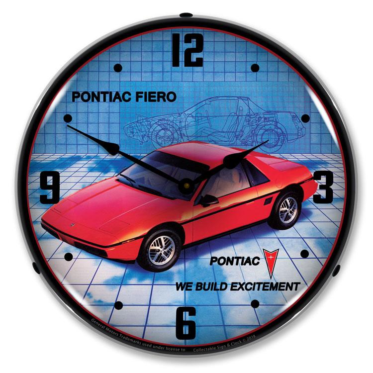 1984 Pontiac Fiero LED Clock-LED Clocks-Grease Monkey Garage