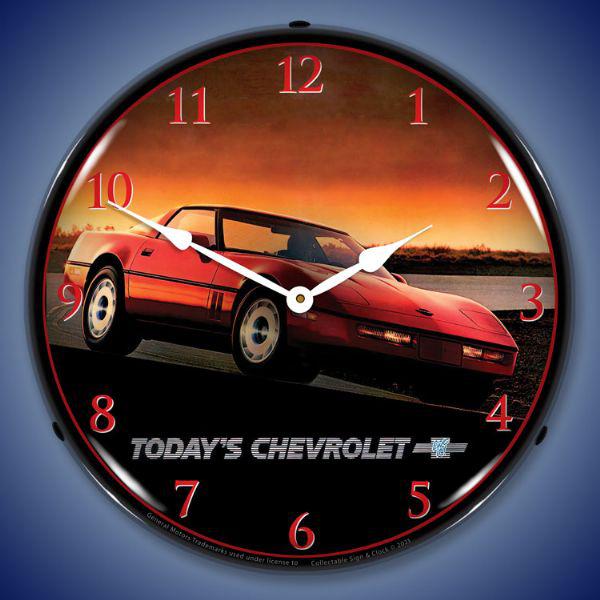 1985 Corvette Backlit LED Clock-LED Clocks-Grease Monkey Garage