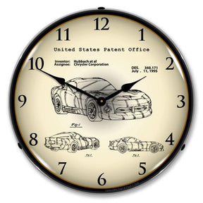 1996 Dodge Viper SRT Patent Backlit LED Clock-LED Clocks-Grease Monkey Garage
