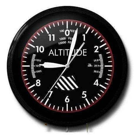 20" Altimeter Premium Neon Clock-Neon Clock-Grease Monkey Garage