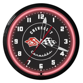 20" Corvette 1953 Premium Neon Clock-Neon Clock-Grease Monkey Garage