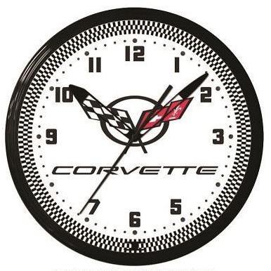 20" Corvette C5 White Premium Neon Clock-Neon Clock-Grease Monkey Garage
