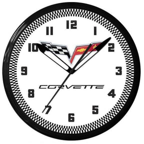 20" Corvette C6 White Premium Neon Clock-Neon Clock-Grease Monkey Garage