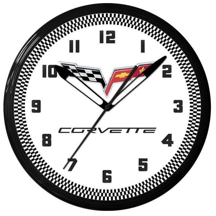 20" Corvette C6 White Premium Neon Clock-Neon Clock-Grease Monkey Garage