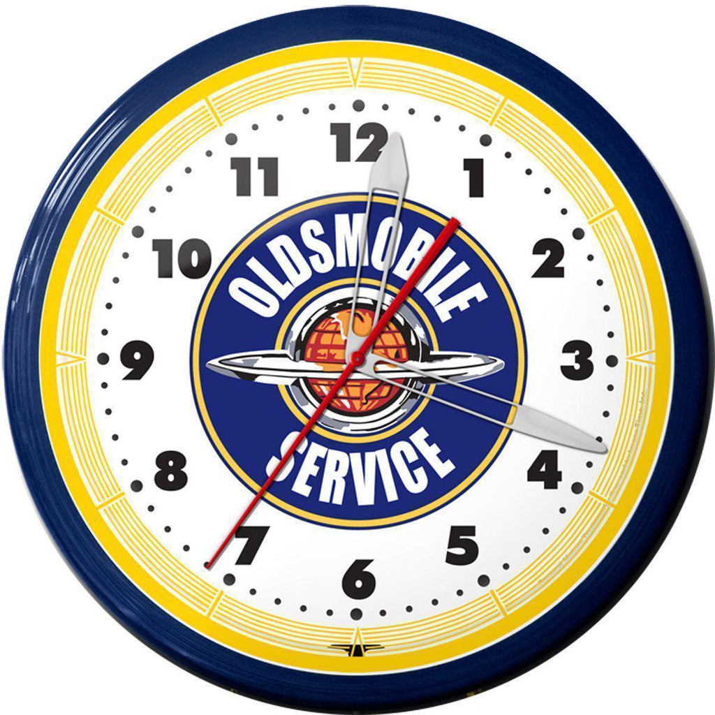 20" Oldsmobile Service Premium Neon Clock-Neon Clock-Grease Monkey Garage