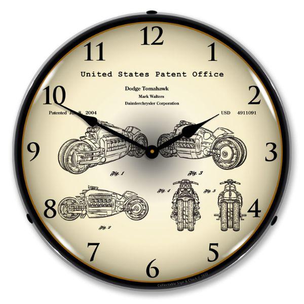 2003 Dodge Tomahawk V12 Patent Backlit LED Clock-LED Clocks-Grease Monkey Garage
