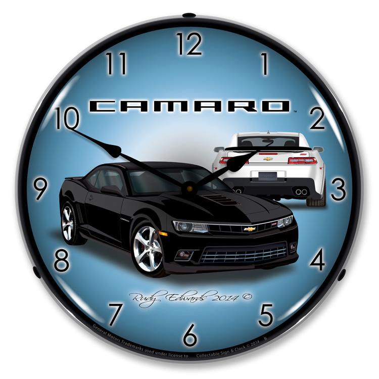 2014 SS Camaro Black LED Clock-LED Clocks-Grease Monkey Garage