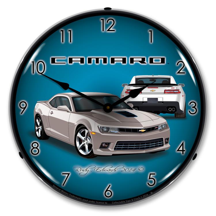 2014 SS Camaro Silver Ice LED Clock-LED Clocks-Grease Monkey Garage