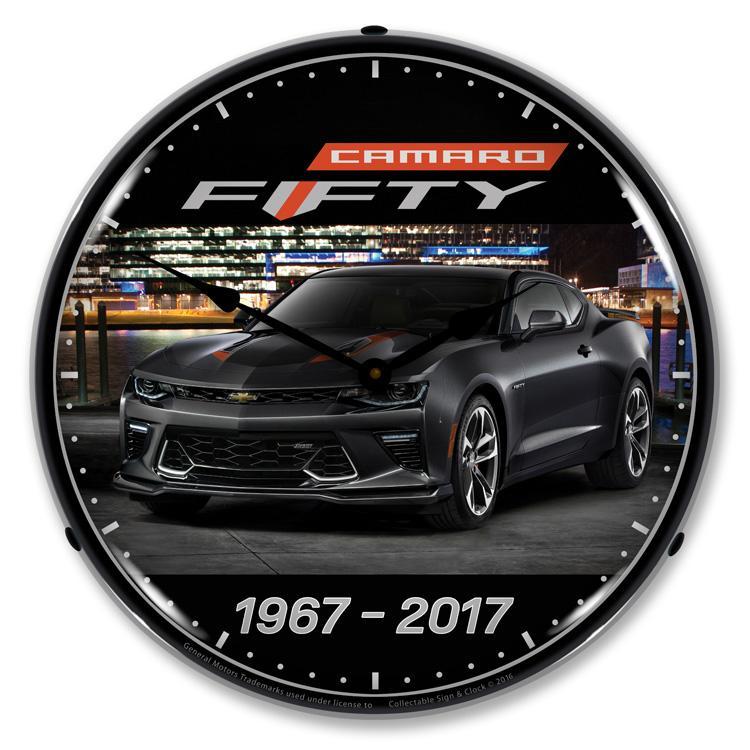 2017 Camaro 50th Anniversary LED Clock-LED Clocks-Grease Monkey Garage